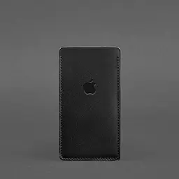 Шкіряний чохол для iPhone 13 Чорний Краст BlankNote - мініатюра 3