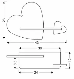 Настінний світильник Candellux 21-84552 Heart - мініатюра 3