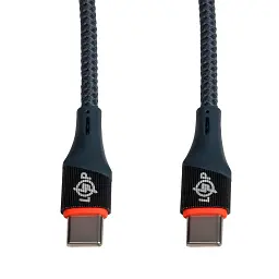 Кабель LogicPower Type-C to Type-C для Apple iPhone 15 5A 65W QC 1 м серый