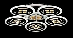 Люстра стельова LED Splendid Ray LK28979/5+1, 6 ламп, хром, білий, 52 см, сучасний стиль, димер