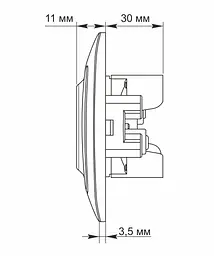 Розетка Titanium Standart подвійна біла (TF-ST-SK2-W) - мініатюра 5