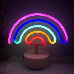 Світлодіодна неонова вивіска з підставкою HOSYMO Rainbow Neon Sign - мініатюра 4
