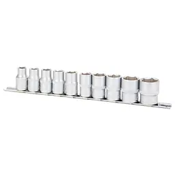 Набір насадок Sigma шестигранних 1/2" на планці 10 шт CrV (6003681) - мініатюра 4