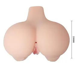 Мастурбатор з вібрацією Baile Soft And Smooth Pussy Ass Hole (тілесний) - мініатюра 17