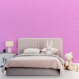 Самоклеюча 3D панель Sticker Wall SW-00001334 Пурпурна 700х770х5мм - мініатюра 5