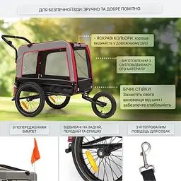 Причіп-коляска для собаки Klarfit Husky Vario (10039890) - мініатюра 4