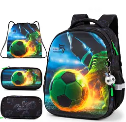 Шкільний ортопедичний рюкзак 3 в 1 для хлопчика School Standard 38х30х18 см з М'ячем в 1 клас (Full 170-78) - мініатюра 2