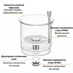 Чайник-заварник Bonston "Ліма" L, 550 мл - мініатюра 9