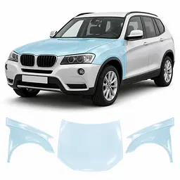 Антигравійна захисна бронеплівка за лекалами для BMW X3 F25 2010-2017 - капот і передні крила