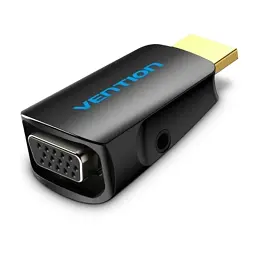 Перехідник HDMI M to VGA F 1080P 60Hz 3,5mm Audio Vention (AIDB0)