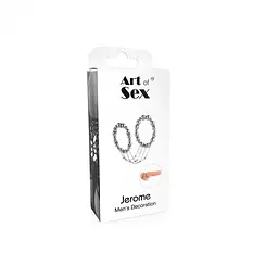 Сексуальна прикраса на пеніс та мошонку Art of Sex Jerome (сріблястий) - мініатюра 4