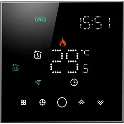 Програмований термостат Tuya Wi-Fi, чорний