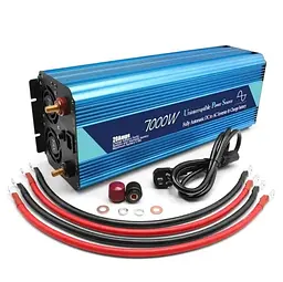 Перетворювач напруги Power Inverter Wimpex WX-7100 UPS з зарядкою інвертор чиста синусоїда LED дисплей 12 Вт 220 Вт Синій 7000 Вт - мініатюра 4