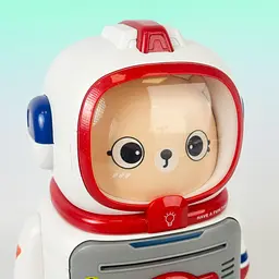 Скарбничка сейф дитячий, банка для грошей «Космонавт» MK 5061 з кодовим замком, світлом і звуком (біло-червоний) - мініатюра 4
