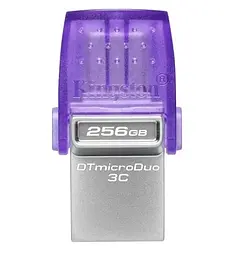 Флеш накопичувач USB 256Gb DataTraveler microDuo 3C, Purple Kingston teh0021074