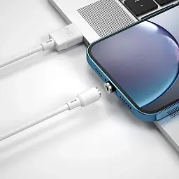 Кабель XO NB187 USB A - USB C 2.1 A 1 м білий - мініатюра 3