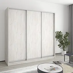 Шафа-купе тридверна MebelStar Комбо AL 3ДСП 210x60x240 см Аляска сірий (MBS-1748)