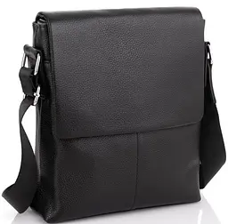 Сумка чоловіча з натуральної шкіри Tiding Bag Чорна