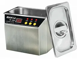 Ультразвукова ванна BAKKU BK3550 Два режими роботи (30W та 50W), металевий корпус, металева кришка