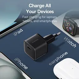 МЗП Baseus GaN5S OS 20W (1USB-C) (P10162503) Cluster Black - мініатюра 5