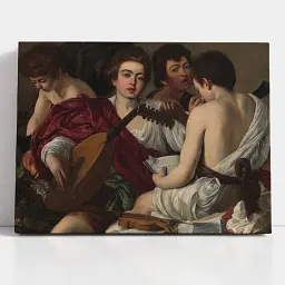 Інтер'єрна картина Музики (Концерт), Караваджо, Caravaggio, репродукція картини, 60×80 см (id7010)