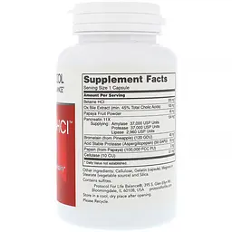 Ферменти бетаїн гідрохлориду Protocol for Life Balance Enzymes-HCI 120 капс - мініатюра 2