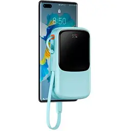 Портативна батарея Baseus Qpow Digital Display 10000 mAh 15W Type-C Edition 2022 Edition PPQD050003 Blue - мініатюра 3
