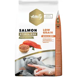 Сухий корм для стерилізованих котів Amity Super Premium Cat Sterilized Salmon з лососем 2 кг