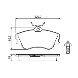 Гальмівні колодки Bosch 0 986 461 753 - мініатюра 2