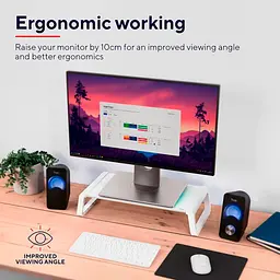 Підставка під монітор Trust Monta Glass Monitor St and White - мініатюра 10