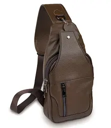 Сумка чоловіча шкіряна через плече 14390 Vintage коричневий - мініатюра 5