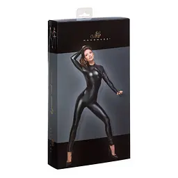 Комбінезон Noir Handmade F162 Powerwetlook overall with leash and two-way zipper, M, мокрий ефект - мініатюра 5