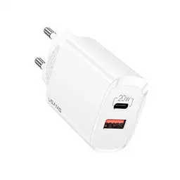 Зарядний пристрій 2 порти Usams T35 USB-A + TYPE-C QC PD3.0 20 W 3A