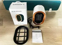Нагрівач міні тепловентилятор настільний XH 1201 1200W керамічний нагрівач - мініатюра 4