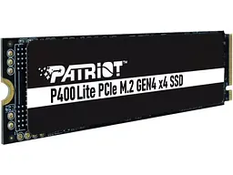 Накопичувач SSD M. 2 Patriot P400 Lite 250GB NVMe 1. 4 2280 Gen 4x4 2700/3500 3D TLC - мініатюра 3