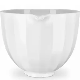 Чаша KitchenAid 4,7 л 5KSM2CB5PWS керамічна, з ручкою, текстурована, колір біла раковина - мініатюра 2