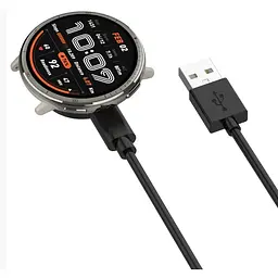 Зарядний пристрій DK для Xiaomi Amazfit Active 2 / 2R (W2437) кабель (1m) USB (021738) (black) - мініатюра 3