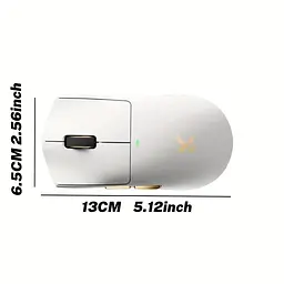 Бездротова ігрова миша MCHOSE K7 Ultra / Три режими підключення / PAW3950 / 42 000 DPI / White Golden - мініатюра 3
