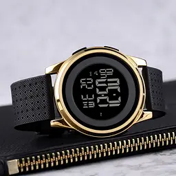 Чоловічий спортивний наручний годинник Skmei 1502 Золотистий - мініатюра 6