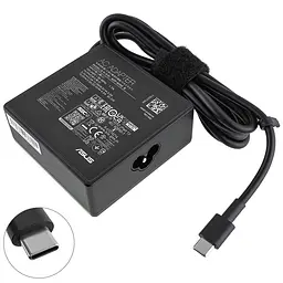 Блок живлення для ноутбука TYPE-C 90W, квадратний, black - мініатюра 2