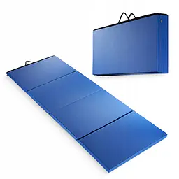 Мат гімнастичний складаний 4FIZJO XL 240 x 120 x 5 см Blue (P-5907739319715) - мініатюра 1