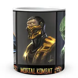 Кухоль GeekLand Mortal Kombat Мортал Комбат Саб-Зіро Скорпіон Рептилія MK.02.375 330 мл білий - мініатюра 2