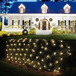Gresonic 104 LED 1 м x 1,2 м Світло Сітчаста фіранка гірлянда Fairy Lights Тепле біле декоративне світло Для внутрішнього