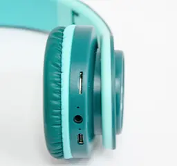 Гарнітура бездротова з підсвічуванням CAT EAR YW-018 Bluetooth навушники з вушками (Зелений) блютуз - мініатюра 2