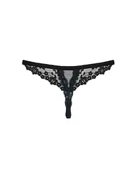 Стрінги Obsessive Letica otwarte L/XL чорний - мініатюра 9