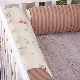 Захисні валики-бортики MirSon Kids Time 18-0009 Happy Hipos, бежеві, 2 шт. - мініатюра 5