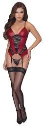 Корсет Cottelli Lingerie Basque M (червоний) - мініатюра 2
