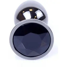 Анальна пробка Boss Of Toys Boss Series - Jewellery Dark Silver Plug Black S, BS6400029, Срібний / Чорний - мініатюра 2