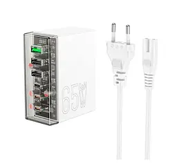 Зарядний пристрій 6 виходів Hoco N36 Fuerza six-port charger 65W - мініатюра 3