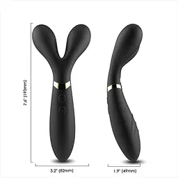 Вібратор-кролик B - Series Joy Y-Wand, 19.2 см (чорний) - мініатюра 7